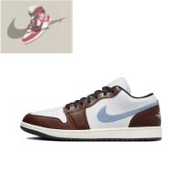 ราคา Jordan Air Jordan 1 Low SE White brown ( ของแท้ 100 %) (25486306016)