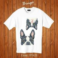 ราคา เสื้อยืดแฟชั่นลายหมา ลายฉลาม รหัสVT (424743958)