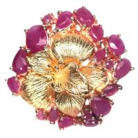 ราคา แหวนพลอยแท้ ทับทิม สีแดงอมชมพู เงินแท้ 925 ชุบทอง 18k และ นาค (rose gold) ไซร์แหวน 8 (22275071968)