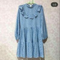 ราคา ชุดเดรสสีฟ้า ลายจุด น่ารักๆ (4400335545)