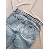 ราคา UNIQLO JEANS: กางเกงยีนส์ขาตรงยืด กางเกงยีนส์ SKY BLUE (28876681882)