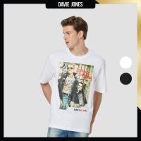 ราคา DAVIE JONES เสื้อยืด พิมพ์ลาย Graphic Oversized Fit T-Shirt WA0147 สีขาว ดำ (19380932104)