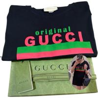 ราคา Used ORIGINAL GUCCI PRINT OVERSIZE T-SHIRTของแท้100% (27189392010)