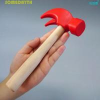 ราคา SOMEDAY Mini Hammer, ค้อนจําลองไม้พลาสติกอ่อน, ของเล่นปลอดภัยด้ามไม้เด็กค้อนเด็ก (53400612548)