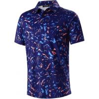 ราคา Mens Short Sleeve Polo Shirt Casual Golf Polo Daily Collared Shirt Sport Tennis T, (44365854673)