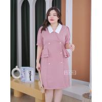 ราคา Amanda-สีชมพู Plus size Fashion อก 42 44 46 และ 48 เสื้อผ้าไซส์ใหญ่ ชุดเดรสแฟชั่นสาวอวบคนอ้วน ใส่ไปทำงาน (28708577771)