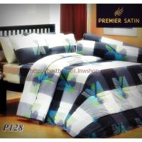 ราคา SatinPremier ผ้าปูที่นอนกันไรฝุ่น P128 ลายคลาสสิค ชุดเครื่องนอนซาติน ลายClassic ลายธรรมดา (782785721)