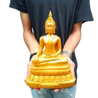 ราคา พระเจ้าทันใจ วัดพระธาตุช่อแฮ พระพุทธรูปศักดิ์สิทธิ์คู่บ้านคู่เมืองจังหวัดแพร่ เนื้อเรซิ่น สีน้ำทอง หน้าตัก5นิ้วสูง9นิ้ว (22105704057)