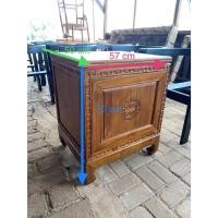 ราคา พร้อมส่ง ตู้ไม้สักแท้ แกะสลัก Size : ยาว570 ก50 ส70cm งานทำสี (24727111910)