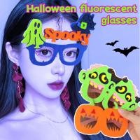 ราคา Super Vibrant แว่นตาฟักทองเรืองแสง - Glow-in-The-Dark Photo Props - Neon Halloween Party Favors (40364943351)
