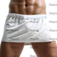 ราคา ฮี่ซ กางเกงขาสั้นผู้ชายเซ็กซี่,กางเกงขาสั้นอาบน้ําแยกด้านข้างหนา,ชุดนอนสั้นไมโครไฟเบอร์นุ่มสวมใส่ผ้าขนหนูอาบน้ํากางเกงสําหรับผู้ใหญ่ (53306393883)