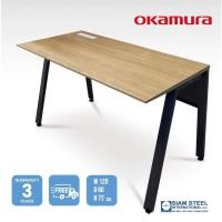 ราคา OKAMURA โต๊ะทำงานเหล็ก รุ่น VD-A Desk14 ท้อปสีน้ำตาลวอลนัทลายไม้ ขาเหล็กสีดำ (21512030841)