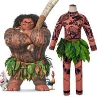 ราคา Moana Maui เครื่องแต่งกายชุด Tattoo T เสื้อกางเกงเครื่องแต่งกายคอสเพลย์ชุดผู้ใหญ่เด็กฮาโลวีน (26922208709)