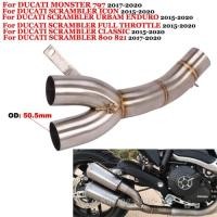 ราคา Slip On For Ducati Scrambler 800 821 Monster 797 Motorcycle Exhaust GP Escape Modify Middle Link Pi (55654089333)