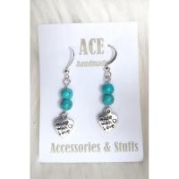 ราคา Turquoise Little Heart ❤️ Earrings ต่างหูหินเทอร์ควอยส์หัวใจ (26276722753)