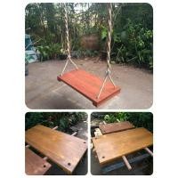 ราคา ชิงช้าไม้ ไซต์ใหญ่พิเศษ กว้าง 40×80cm ฟรีเชือก 16 มิล และเหล็กรัดเชือก ชิงช้านั่งเล่น ชิงช้าสนาม ชิงช้าแต่งสวน (25790860000)