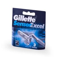 ราคา Gillette sensor excel 3 blades; ยิลเลตต์ ใบมีดโกนแฝด เซ็นเซอร์ เอ็กเซล 3 ชิ้น (3917322111)