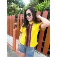 ราคา เสื้อพื้นเมืองคอจีน สีเหลือง ผ้าฝ้าย ผ้าไทย (1982070129)