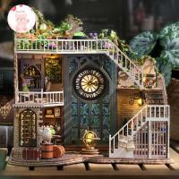 ราคา [Whbadguy] บ้านตุ๊กตาจิ๋ว DIY พร้อมเฟอร์นิเจอร์ไม้ประกอบบ้านตุ๊กตาชุดแฮนด์เมด (44606485185)