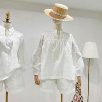 ราคา ชุดเซ็ต ผ้าฉลุลูกไม้ เสื้อคอปีน กางเกงขาสั้น (28602150955)