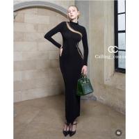 ราคา Dress รัดรูปผ้ายืด สีดำแขนยาว (29279886111)