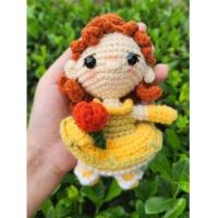 ราคา ตุ๊กตาถักไหมพรมน่ารักๆ ถักเอง เบลล์ Disney princess โครเชต์ Belle (24144904715)