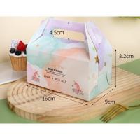 ราคา กล่องเค้กหูหิ้ว(ไม่มีถาดรองขนม)ขนาด 9x16.5x10.5 cm. (11667404074)