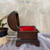 ราคา [ขนาดเล็ก] กล่องไม้สัก หีบไม้สัก หีบสมบัติ ขนาด : กว้าง 14.5 x ยาว 17 x สูง 17 ซม. (8590296390)