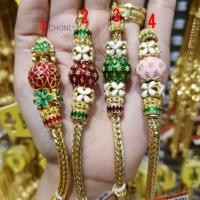 ราคา ข้อมือลงยาลายสุโขทัย น้ำหนัก 2 บาท งานปราณีตลงลายสีด้วยมืองานคุณภาพเกินราคา ไม่ลอกดำใส่อาบน้ำได้ (3434150117)