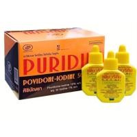 ราคา [12 ขวด] puridine 15 ml. เพียวรีดีน ยาใส่แผลสด พร้อมส่ง!! (43059407252)