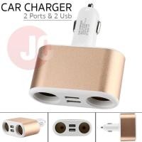 ราคา Car Charger ช่องขยายจุดบุหรี่ภายในรถยนต์ 2 ช่องพร้อม USB 2 ช่อง (314299933)