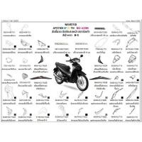 ราคา ชุดสีWAVE110i 2022 ชุดสีเวฟ110ไอ 2022 สีดำเทา B-S ล้อซี่ สตาร์ทมือ อะไหล่แท้ HONDA 2022 100% (42723180702)