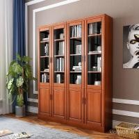 ราคา ตู้หนังสือชั้นประตูกระจกตู้แฟ้มที่เรียบง่ายทันสมัยสไตล์จีนไม้เนื้อแข็งทั้งหมดพร้อมชั้นวางหนังสือสํานักงานบันทึกตู้ไม้เนื้อแข็งบริสุทธิ์ สวส (48204538465)