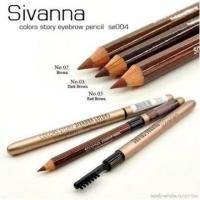 ราคา :: ES 004 :: ( 1 แท่ง ) ดินสอเขียนคิ้ว SIVANNA ES004 มี 3 สี (52105431892)