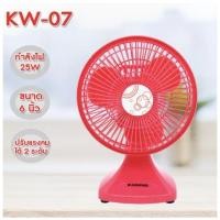 ราคา KASHIWA พัดลมตั้งโต๊ะ ขนาด 6 นิ้ว รุ่น KW-07 มี3สี (ส่งคละสี1ตัว) หรือทักแจ้งสีได้ พัดลม พัดลมเล็กมินิ มีบริการเก็บปลาย (15666042358)