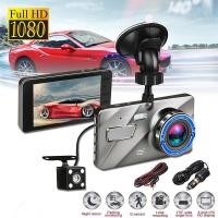 ราคา Car Dual Lens Dash Cam Driving Video Recorder 4 Inch Car Camera Driving Recorder In-Vehicle Front-Back Camera A10 (4457121205)