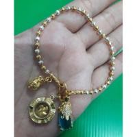 ราคา สร้อยข้อมือห้อยจี้กังหันห้อยจี้ถุงเงินถุงทองห้อยปี่เซี๊ยะ G0404 (1224856477)