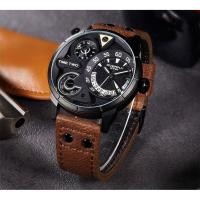 ราคา EYKI OVERFLY นาฬิกาข้อมือชาย สายหนัง กันน้ำ สีน้ำตาล หน้าปัดดำ (600218779)