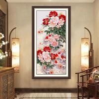 ราคา ครอสติสคริสตัล Diamond painting ชุดอุปกรณ์ เม็ดกลม ติดเต็มแผ่น 100x50 cm ปลา ปลาคราฟ ปลามงคล ฮวงจุ้ยปลา (18339642774)
