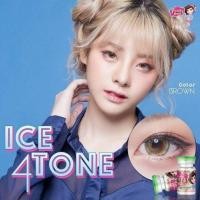 ราคา คอนแทคเลนส์ บิ๊กอาย สายฝอ. รุ่น Ice 4 Tone สีเทา/ตาล Gray/Brown มีค่าสายตา (0.00)-(-4.50) (12594385187)