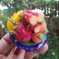 ราคา พาน1"ผลไม้ 5 อย่าง(อ้อย;ส้ม;แก้วมังกร)ดินปั้น (2849015775)