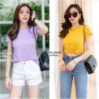 ราคา NUZ - ONECK Short Sleeve Basic Plain T-shirts / Plain T-shirts / Tops Womens Clothing (43005767998)
