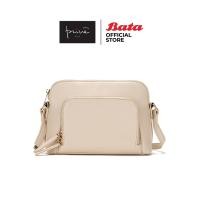 ราคา Bata บาจา ยี่ห้อ Prive กระเป๋าสะพายแฟชั่น มีสายสะพายข้าง ดีไซน์หรู สำหรับผู้หญิง รุ่น Nora สีเบจ 9018811 (21634154322)
