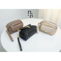 ราคา กระเป๋าสะพายข้างผู้หญิง 2 ZIPPERS JINGPIN LEATHER PREMIUM MAT MATERIAL (53151512523)