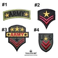ราคา ตัวรีดติดเสื้อ แนว ทหาร ตรา ไซร์S ชุดทหาร Army Patch งานปัก DIY wop ตัวรีด อาร์ม ติดเสื้อผ้าเด็ก แจ็คเก็ต เครื่องหมาย รบ (3763743653)