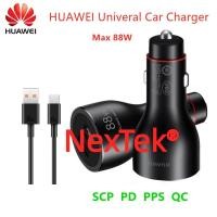 ราคา แท้100% HUAWEI 88W Univeral Car Charger Max 88W SuperCharge Support PD QC Fast Charging สําหรับโทรศัพท์มือถือแท็บเล็ตแล็ปท็อป หูฟัง (16797677626)