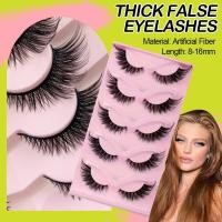 ราคา รัสเซีย False Eye Lashes ธรรมชาติหนา Curled Eyelashes False Cat-eye V4r7 (41478784501)