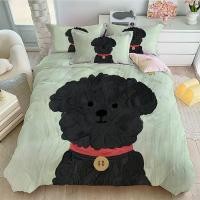 ราคา ผ้าปูที่นอนลายการ์ตูนลูกสุนัขน่ารักสำหรับเด็กชุดสี่ชิ้นชุดเครื่องนอนนักเรียนหอพักบ้านซักได้สามชิ้น (26664732869)