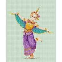 ราคา JP-T03 ชุดปักครอสติช มโนราห์น้อย ชุดปักครอสติชลิขสิทธิ์แท้ ครอสติชไม่พิมพ์ลาย แบรนด์ Jasmine (20590671649)