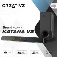 ราคา (ส่งฟรี/ผ่อน0%) CREATIVE Sound Blaster Katana V.2 Bluetooth 5.0 Soundbar speaker + Subwoofer ไฟ RGB ลำโพงบูลทูธ (28978758561)